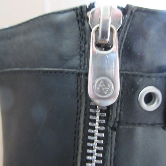 💕SALE - Adrienne Vittadini Black "Trojan" Buckle Boots - Picture 5 of 9